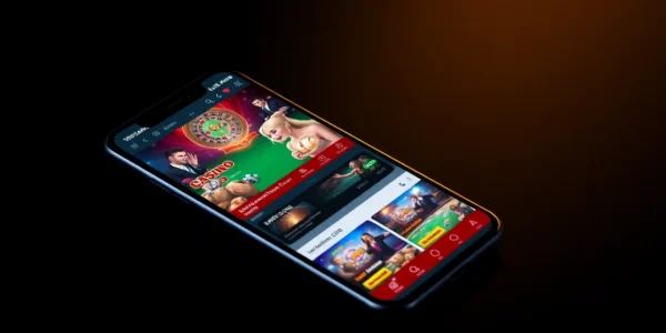 The ck999 app displayed on a smartphone with vibrant casino graphics for seamless betting and gaming experience.