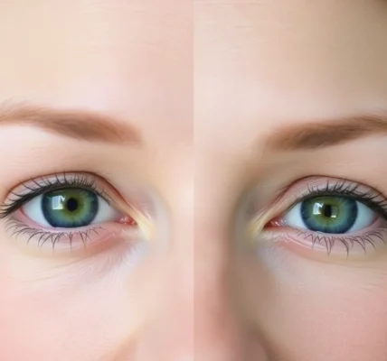 Oberlidstraffung Zürich: Before and after results showcasing rejuvenated, youthful eyes with a natural look.