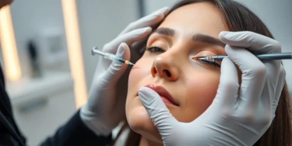 Professional Botox Behandlung in Zürich: Expert injects facial muscles for natural results, emphasizing safety and precision.