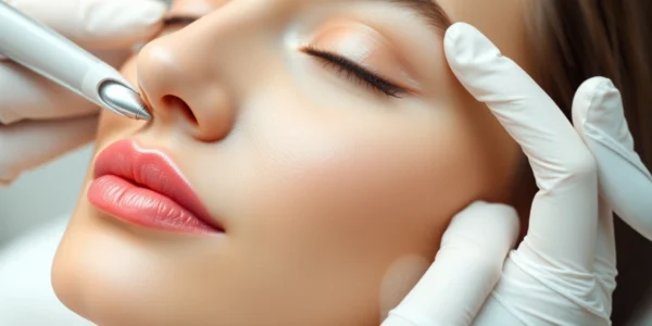 Professional Fadenlifting Zürich procedure demonstrating facial skin tightening and rejuvenation for a natural, youthful look.