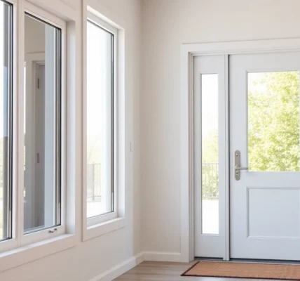 Window and door replacement enhances curb appeal with energy-efficient frames and modern design.